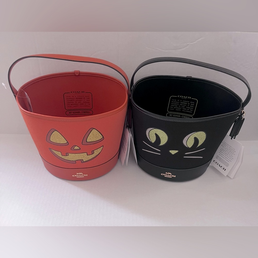 Last one! New Coach - Trick Or Treat Buckets With Halloween Pumpkin and cat - Picture 9 of 14